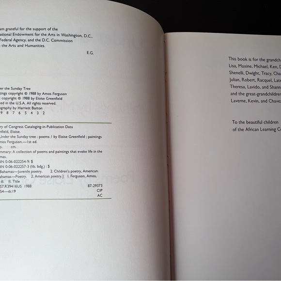 Vintage 1988 1st Edition 'Under the Sunday Tree' Poetry Book, Paintings by Mr. A - Picture 6 of 10